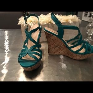 Charlotte Russe Teal Wedges